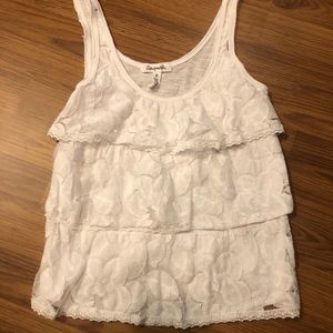 Simple lace tank top